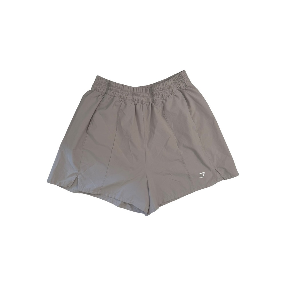 Gymshark Tan Flutter Woven High Rise Shorts Size Large 3" Inseam